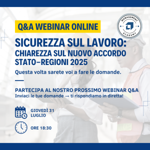 Webinar Q&A Sicurezza sul lavoro: chiarezza sul nuovo Accordo Stato-Regioni 2025