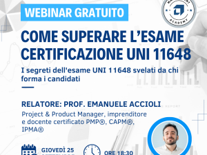 Webinar Superare la certificazione UNI 11648: guida completa con il docente