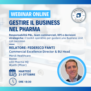 Webinar Gestire il Business nel Pharma